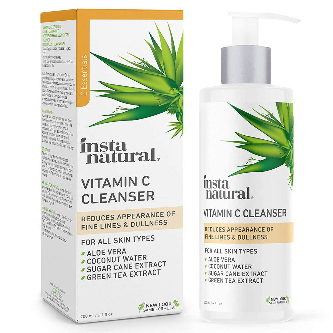 【エクスプレス便】insta natural Vitamin C Cleanser Face Wash 6.7oz インスタナチュラル ビタミンC洗顔料 フェイスウォッシュ 200ml ビタミンC ココナッツウォーター スキンケア 美容 クリーム