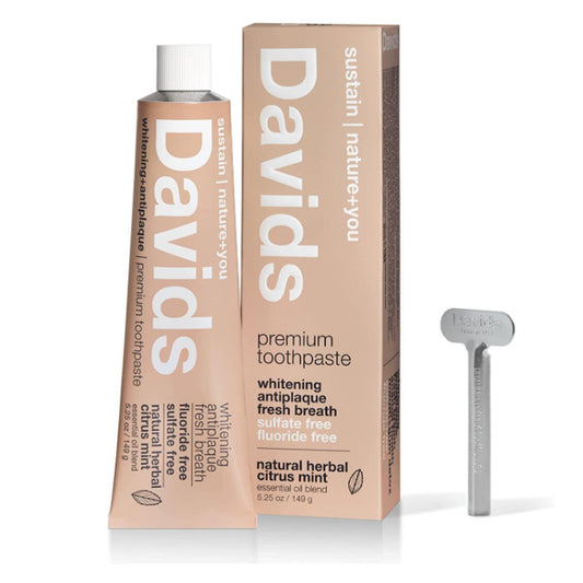 【追跡可能海外メール便】 Davids Natural Toothpaste ハーバルシトラスミント 149g  Herbal Citrus Peppermint 歯磨き粉 ホワイトニング フッ素無添加 ハーバルシトラスミント味