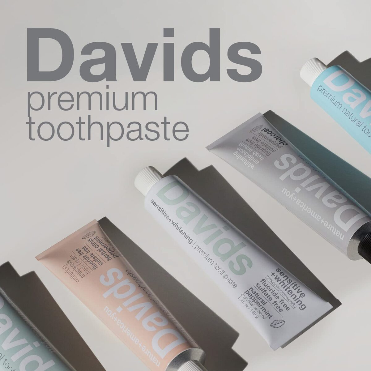 【追跡可能海外メール便】 Davids Natural Toothpaste スペアミント 149g Spearmint 歯磨き粉 ホワイトニング フッ素無添加 スペアミント味