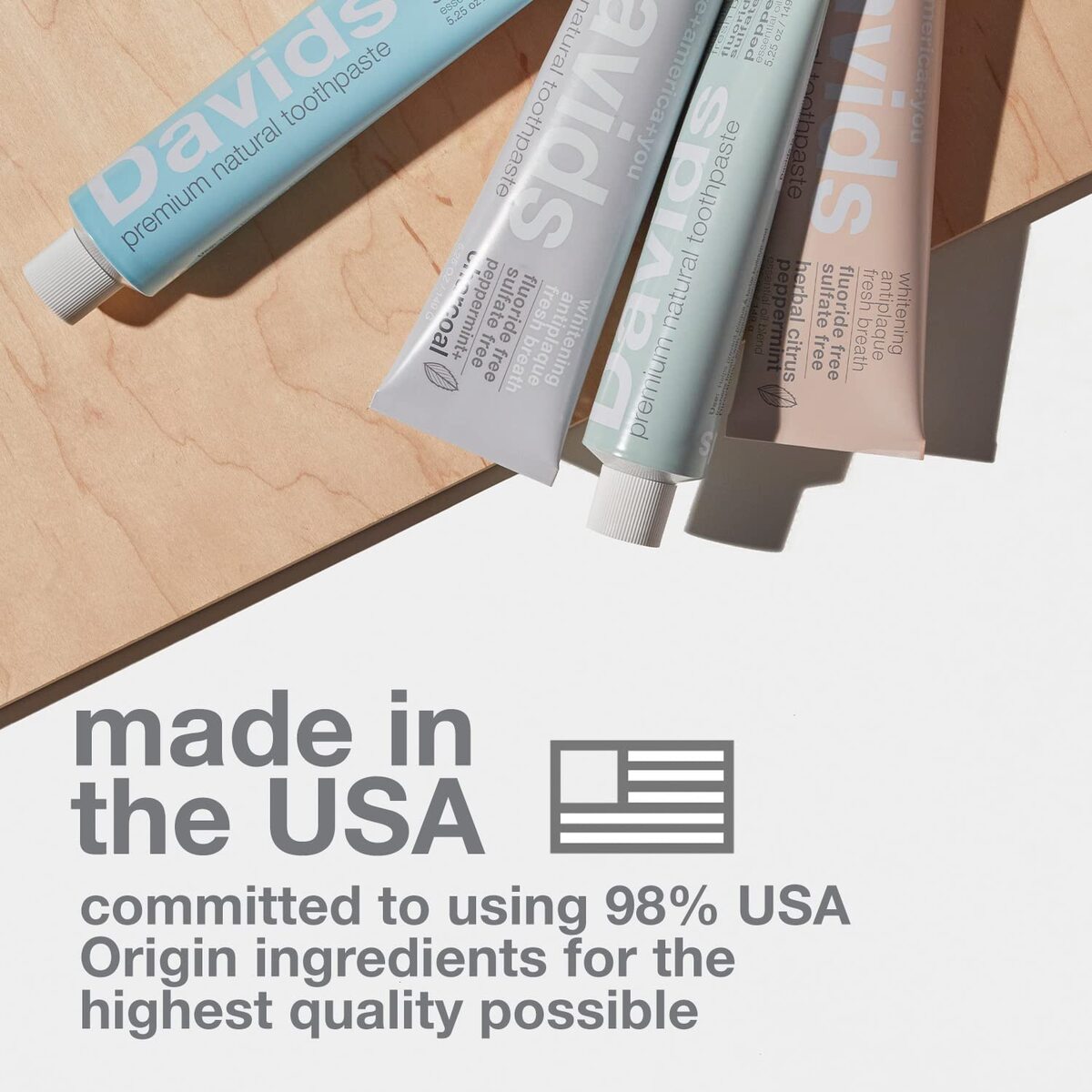 【追跡可能海外メール便】 Davids Natural Toothpaste スペアミント 149g Spearmint 歯磨き粉 ホワイトニング フッ素無添加 スペアミント味