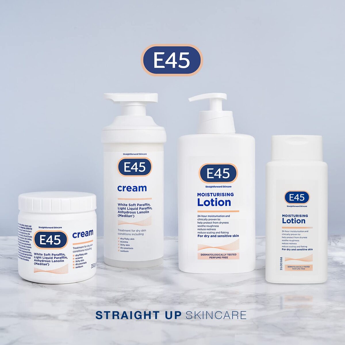 【エクスプレス便】E45 ボディークリーム E45 Dermatological Cream Treatment for Dry Skin Conditions (350g)