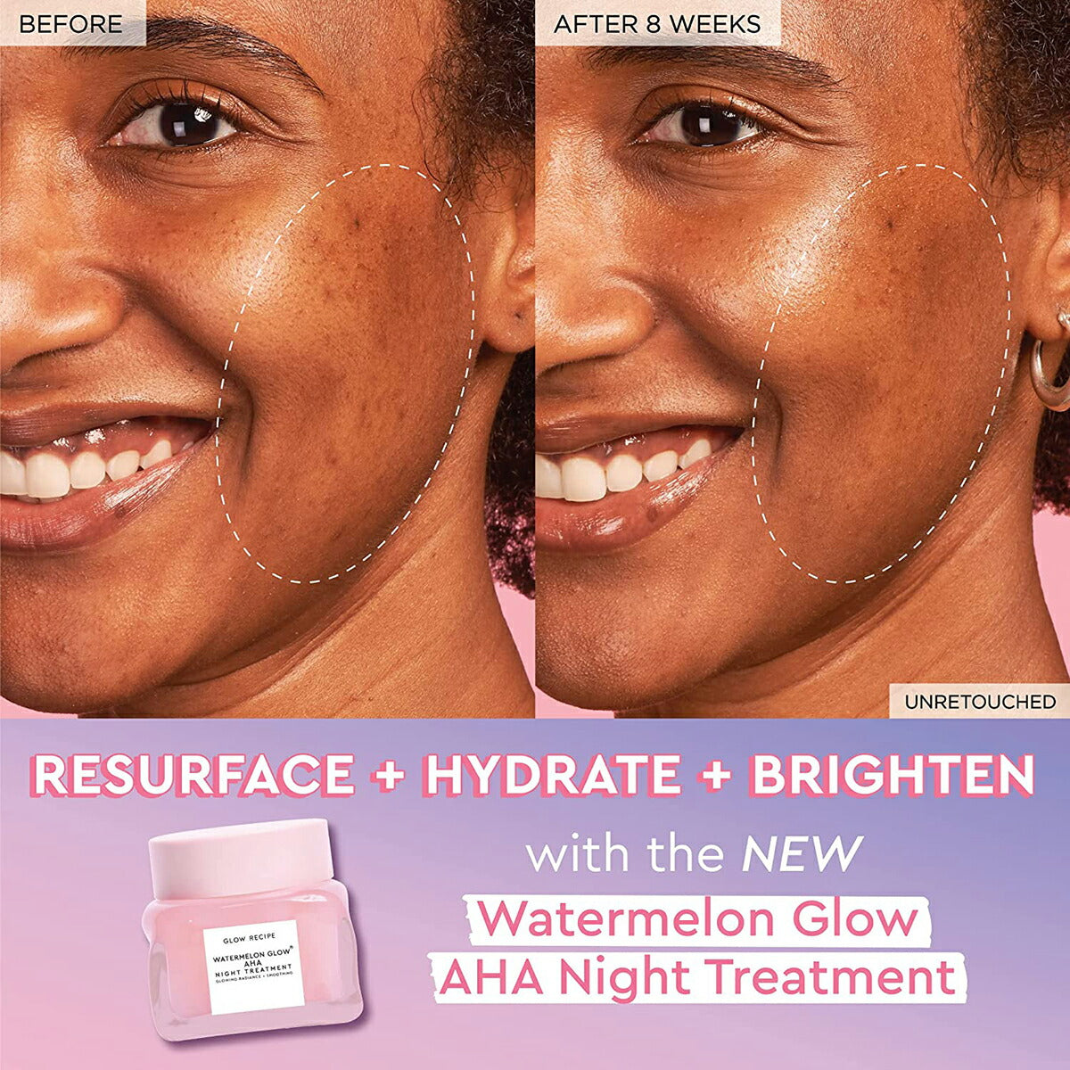 【エクスプレス便】グロウレシピ ウォーターメロン グロウ AHA ナイトトリートメント 60ml Glow Recipe Watermelon Glow AHA Night Treatment スイカ AHA配合 肌色均一