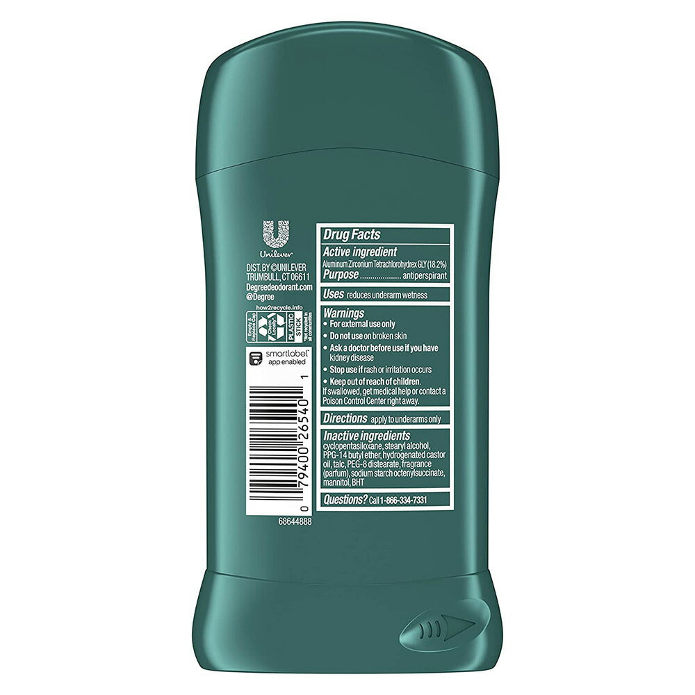 【追跡可能海外メール便】Degree Men Antiperspirant Deodorant 48-Hour Odor Protection Cool Rush Mens Deodorant Stick 2.7 oz クールラッシュ デオドラント 汗 ニオイ対策に 76g <br>制汗剤 汗染み