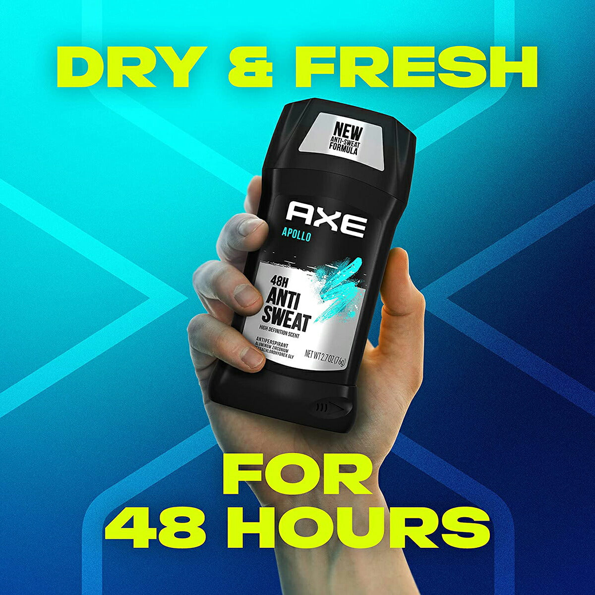 【追跡可能海外メール便】AXE Apollo 制汗剤 Antiperspirant Deodorant For Men 48H Sweat & Odor Protection For Long Lasting Freshness, 2.7oz Pack of 4 アックス メンズ アポロ 76g 48時間 匂い ワキ ワキの匂い 汗対策 デオドラント