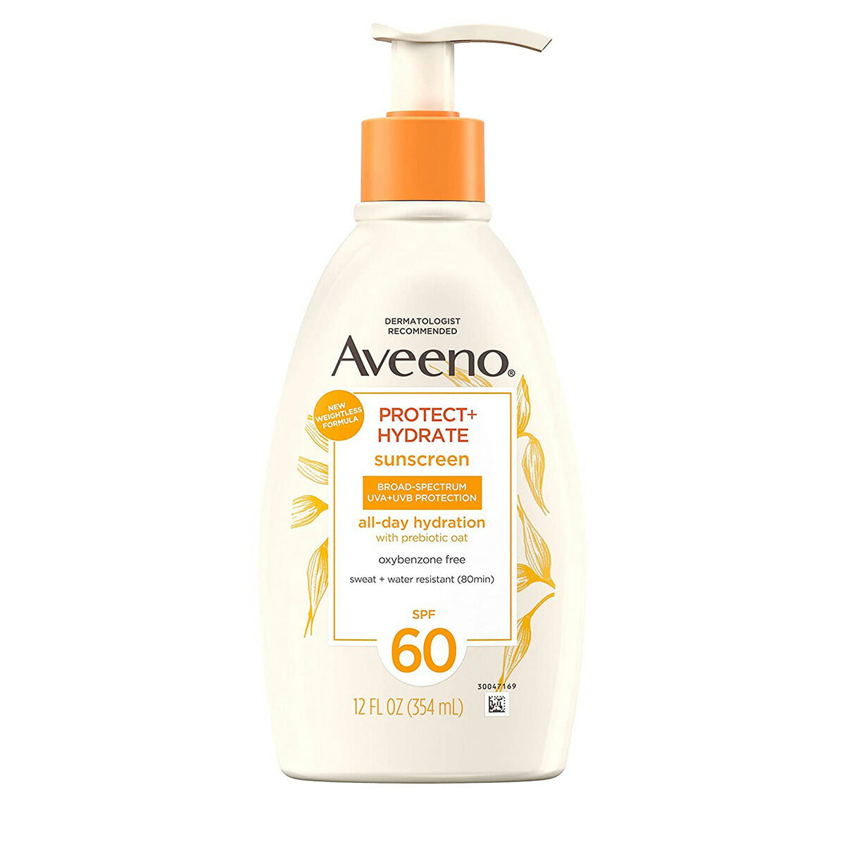 【エクスプレス便】【Aveeno】Protect + Hydrate Moisturizing Body Sunscreen Lotion With Broad Spectrum SPF 60 12oz アビーノ 日焼け止め SPF 60 354ml 顔用 ボディ用日焼け止め オーツ麦 パラベンフリー 低刺激