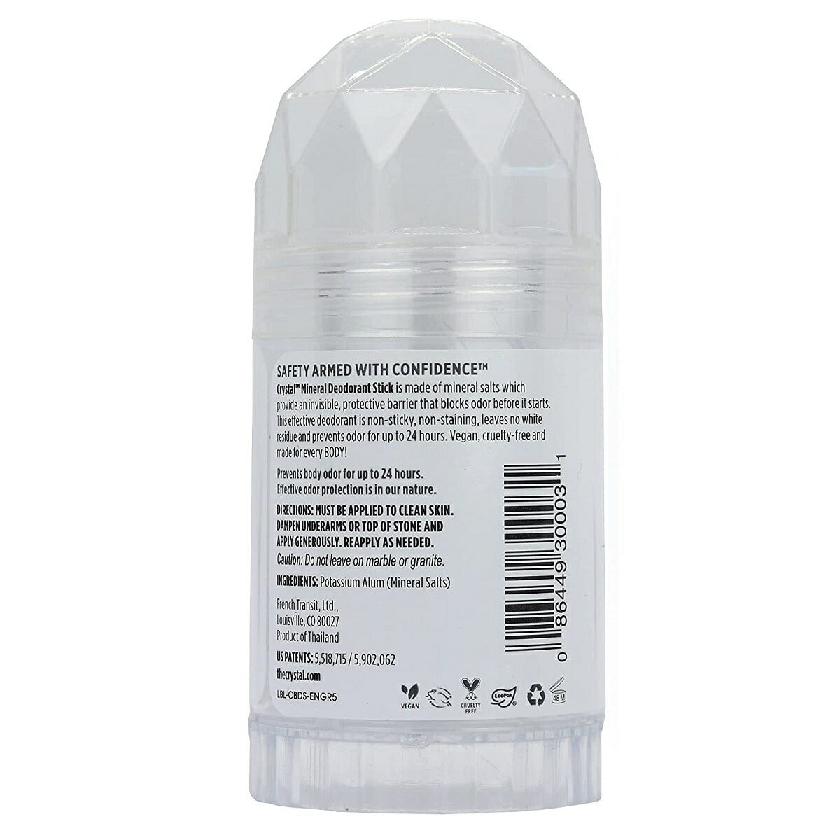 【エクスプレス便】【お得な3本セット】CRYSTAL Mineral Deodorant Stick Unscented 4.25oz (Pack of 3)クリスタル ミネラルデオドラントスティック 無香料 120g (3個パック)匂い対策 スティックタイプ 低刺激