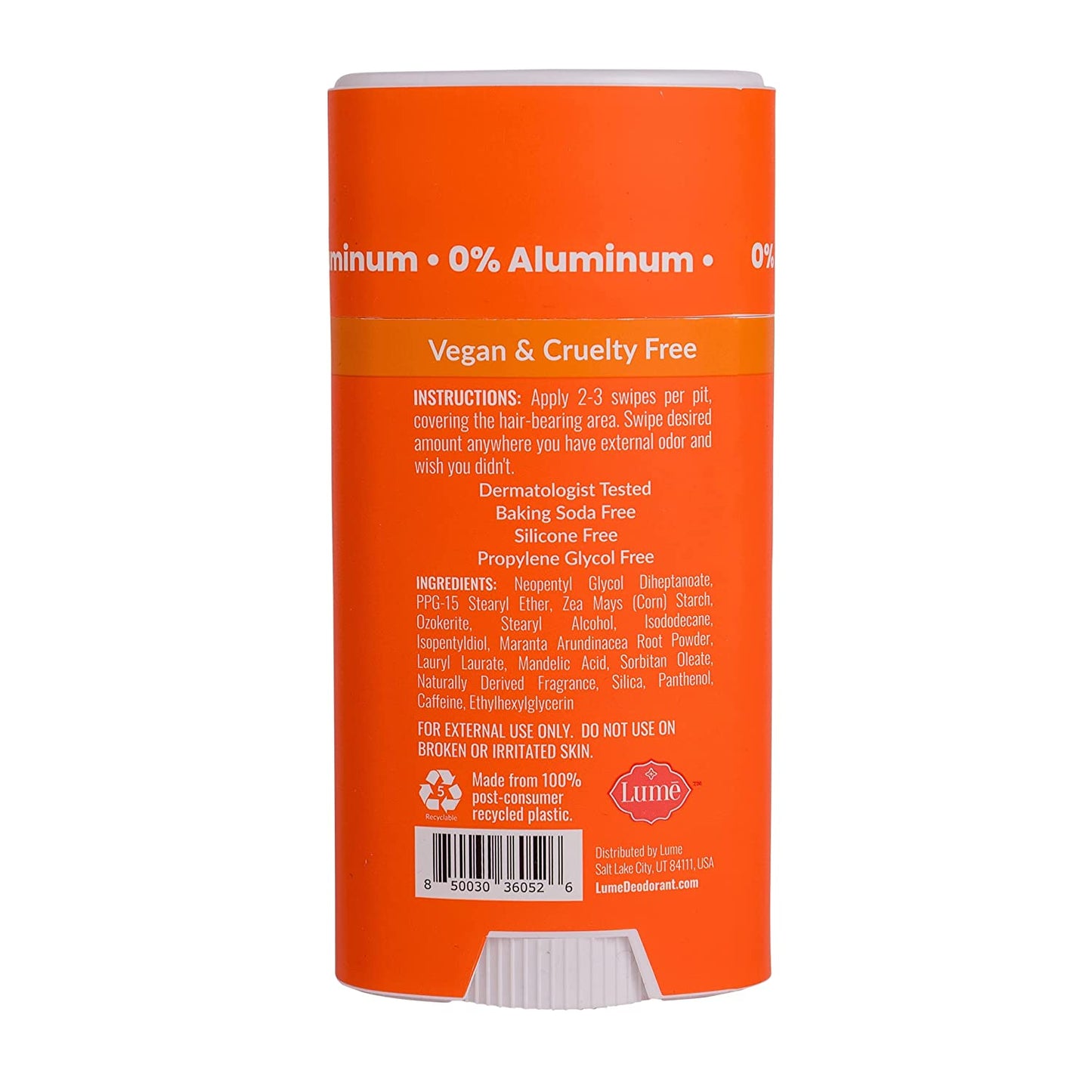 【追跡可能海外メール便】ルメ デオドラント 75g Lume Solid Deodorant Stick 2.6oz、アルミニウム不使用 敏感肌 Baking Soda-Free, Hypoallergenic, Aluminum Free ensitive Skin 制汗剤 (Clean Tangerine)