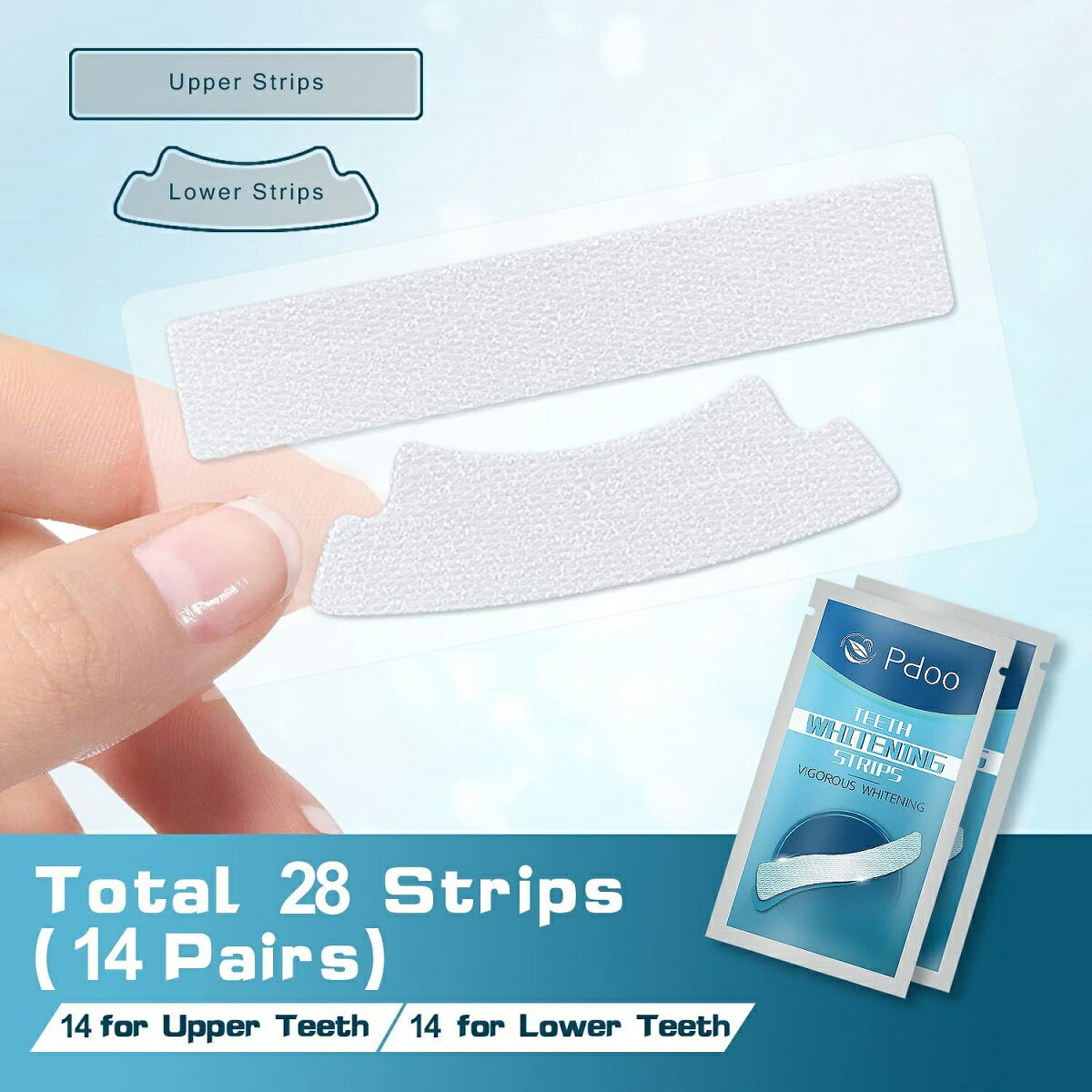 【追跡可能海外メール便】PdooClub Teeth Whitening Strip Blue 28 Strips<>ピードゥークラブ ホワイトニングテープ ブルー 14回分(28枚入り)<>ホワイトニング 白い歯 セルフホワイトニング シートタイプ