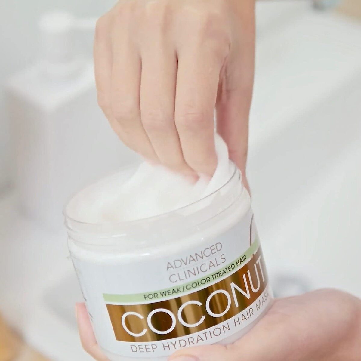 【エクスプレス便】Advanced Clinicals Coconut Oil Hair Mask Treatment Deep Hydration Hair Repair Mask Conditioner 12Fl Oz アドバンスド クリニカルズ ココナッツオイル ヘア リペアマスク 355ml ヘアケア トリートメント