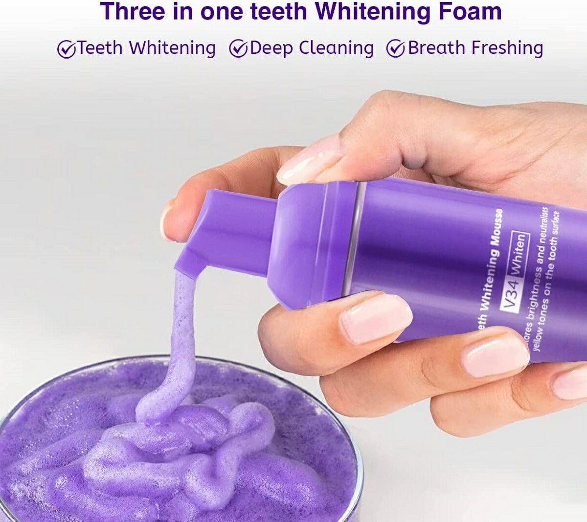 【追跡可能海外メール便】NOLIPEM Purple Whitening Tooth Foam(50ml)ノリペム パープル ホワイトニングフォームホワイトニング 白い歯 歯の黄ばみを除去 ホームホワイトニング