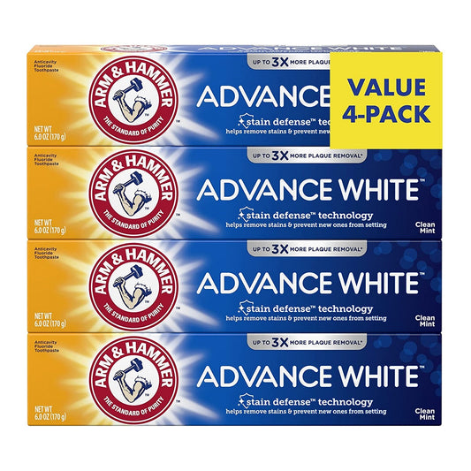 【エクスプレス便】【お得な4本セット】Arm & Hammer Advance White Toothpaste Clean Mint Flavor 6.0oz Pack of 4アームアンドハンマー アドバンスホワイト クリーンミント 歯磨き粉 170g(4本セット)ホームホワイトニング ホワイトニング歯磨き粉 リニューアル