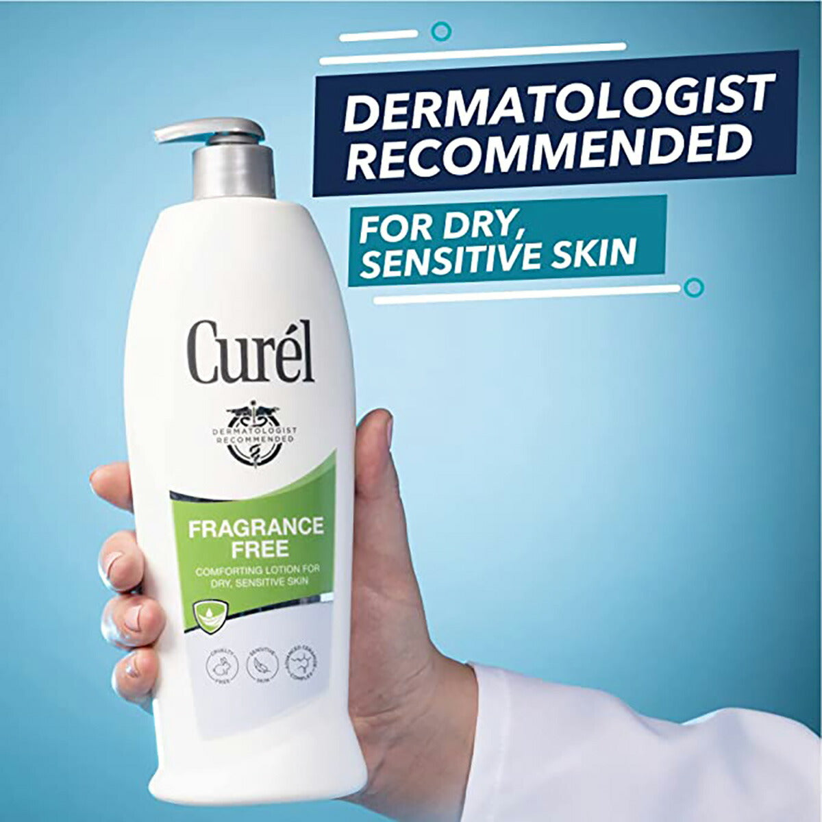 【エクスプレス便】Curel Fragrance Free Comforting Body Lotion 20 Ounce キュレル 無香料ボディローション591ml 乾燥敏感肌向き 保湿乳液 24時間持続 フレグランスフリー