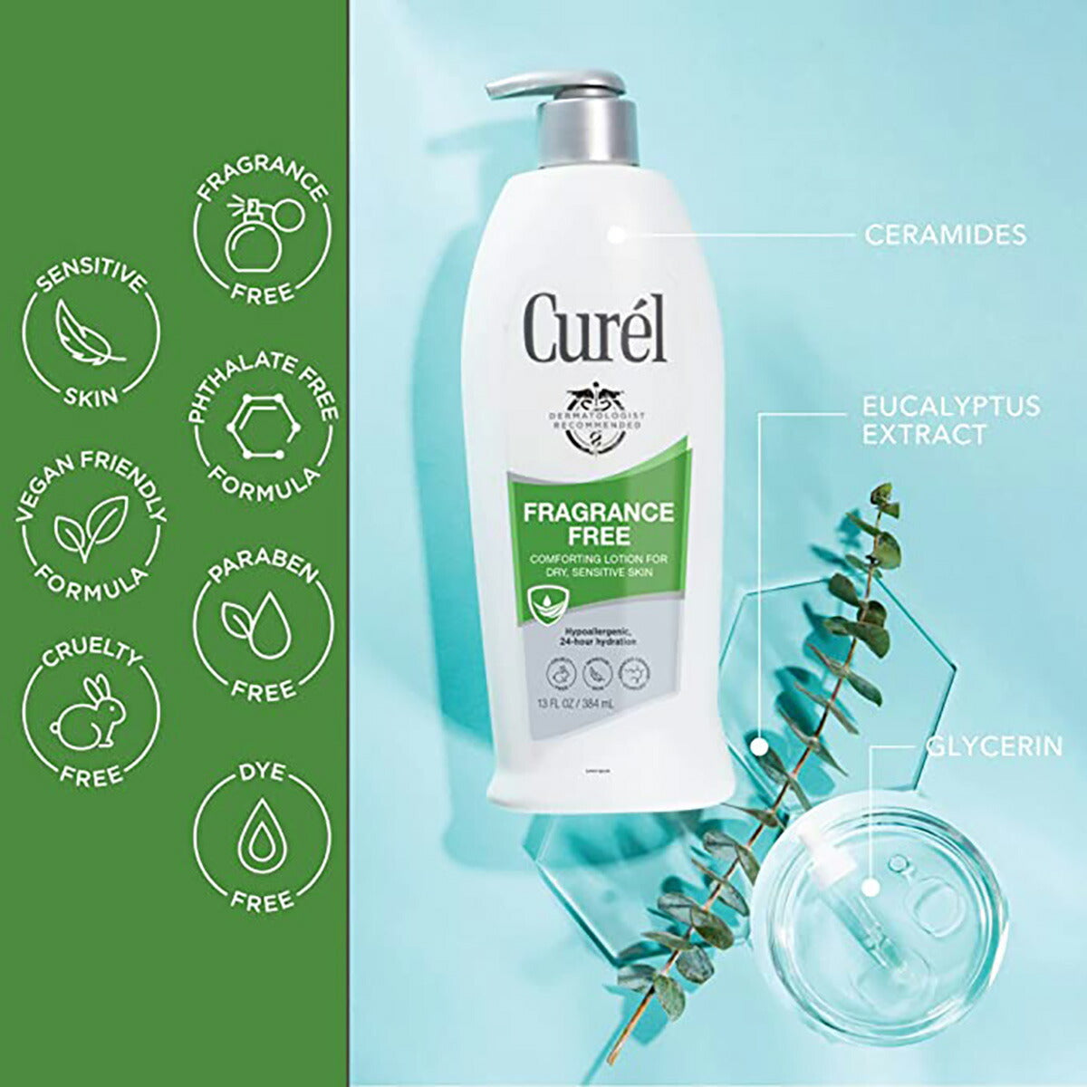 【エクスプレス便】Curel Fragrance Free Comforting Body Lotion 20 Ounce キュレル 無香料ボディローション591ml 乾燥敏感肌向き 保湿乳液 24時間持続 フレグランスフリー