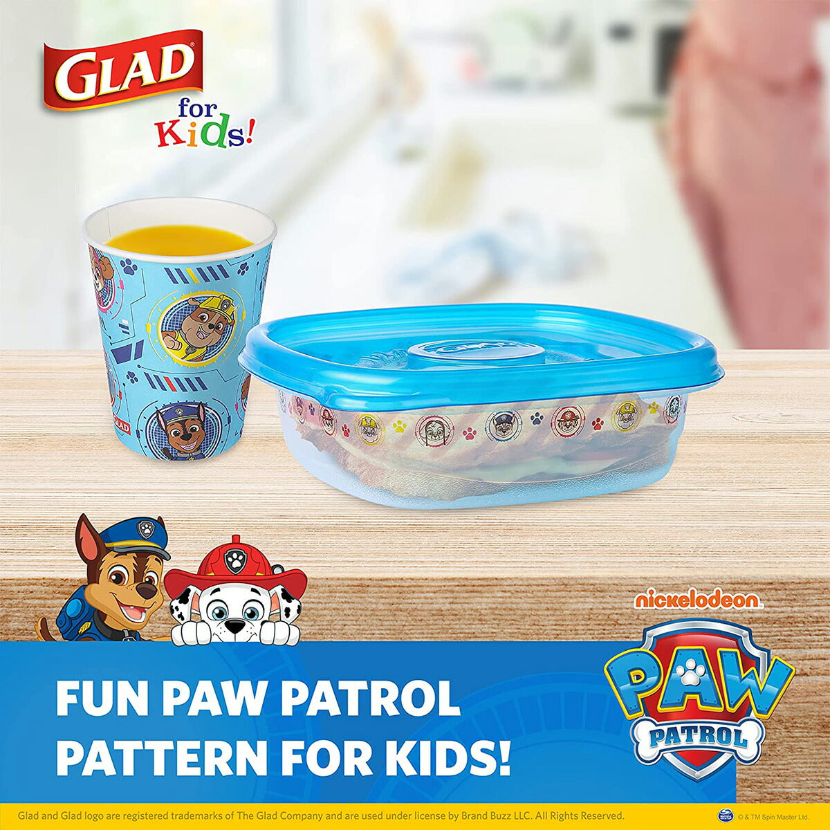 【エクスプレス便】Glad for Kids Paw Patrol GladWare Medium Lunch Square Food Storage Containers 5 Count Set パウ・パトロール グラッド ミディアムランチコンテナー 5個入り ピクニック お弁当 プラスチック BPAフリ