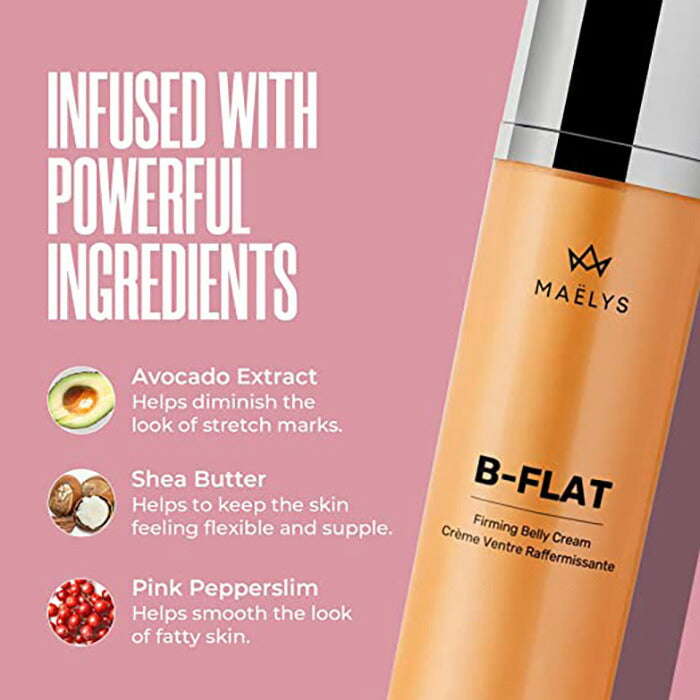 【エクスプレス便】MA?LYS Cosmetics B-FLAT Belly Firming Cream 3.38oz MA?LYS Cosmetics ベリーファーミングクリーム 100ml お腹 引き締め 保湿 集中ケア 妊娠線