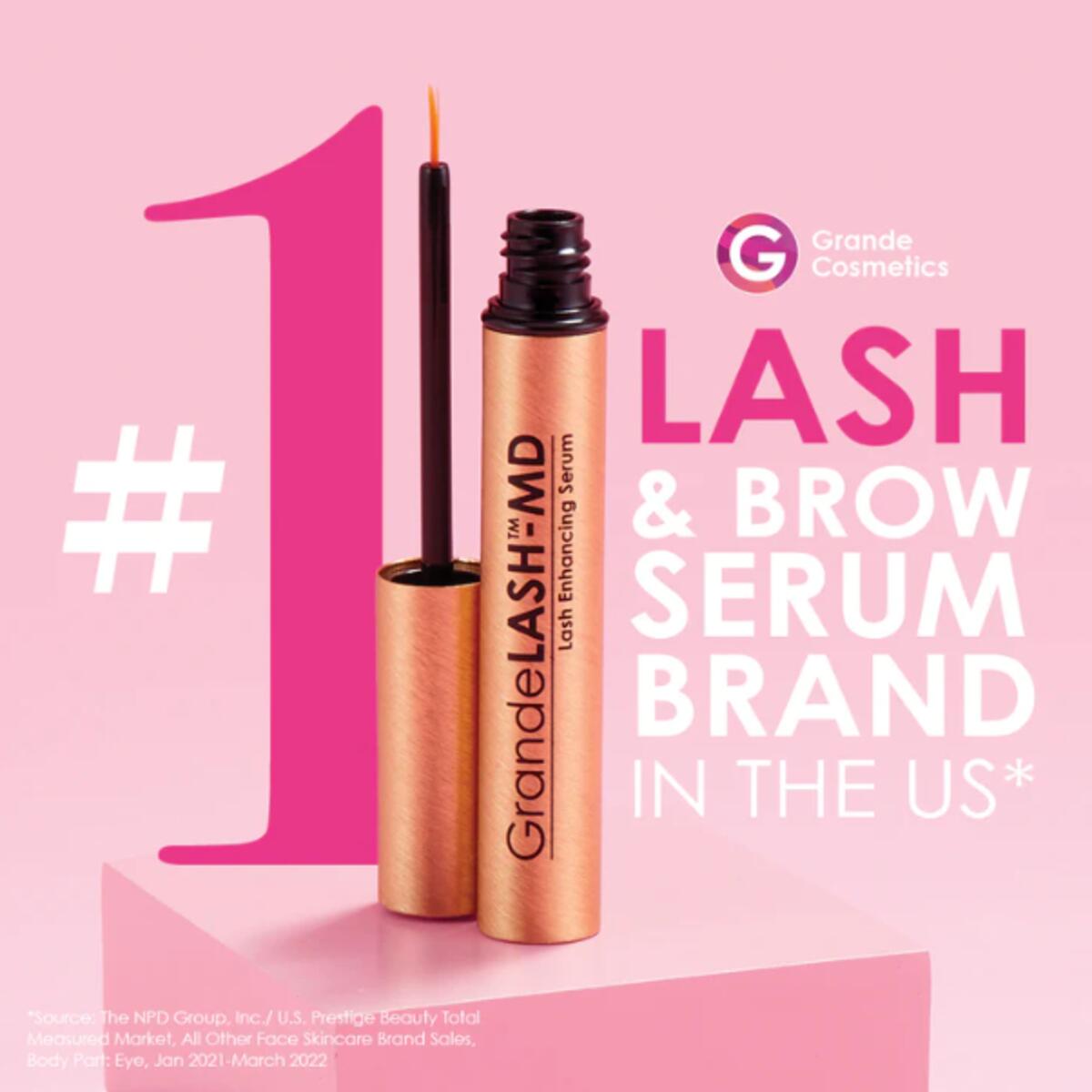 【エクスプレス便】Grande Cosmetics GrandeLASH-MD Lash Enhancing Serum 1ml グランデラッシュ MD まつ毛美容液 眉毛美容液