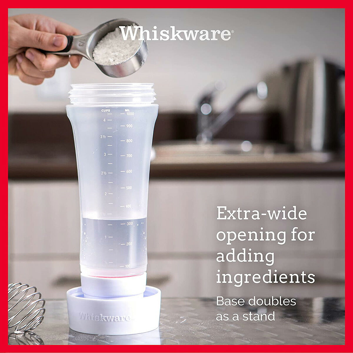 【エクスプレス便】Whiskware Pancake Batter Dispenser and Mixer with BlenderBall ウィスクウェア(Whiskware) パンケーキミキサー パンケーキ シェイカー ミキサー 混ぜる 簡単