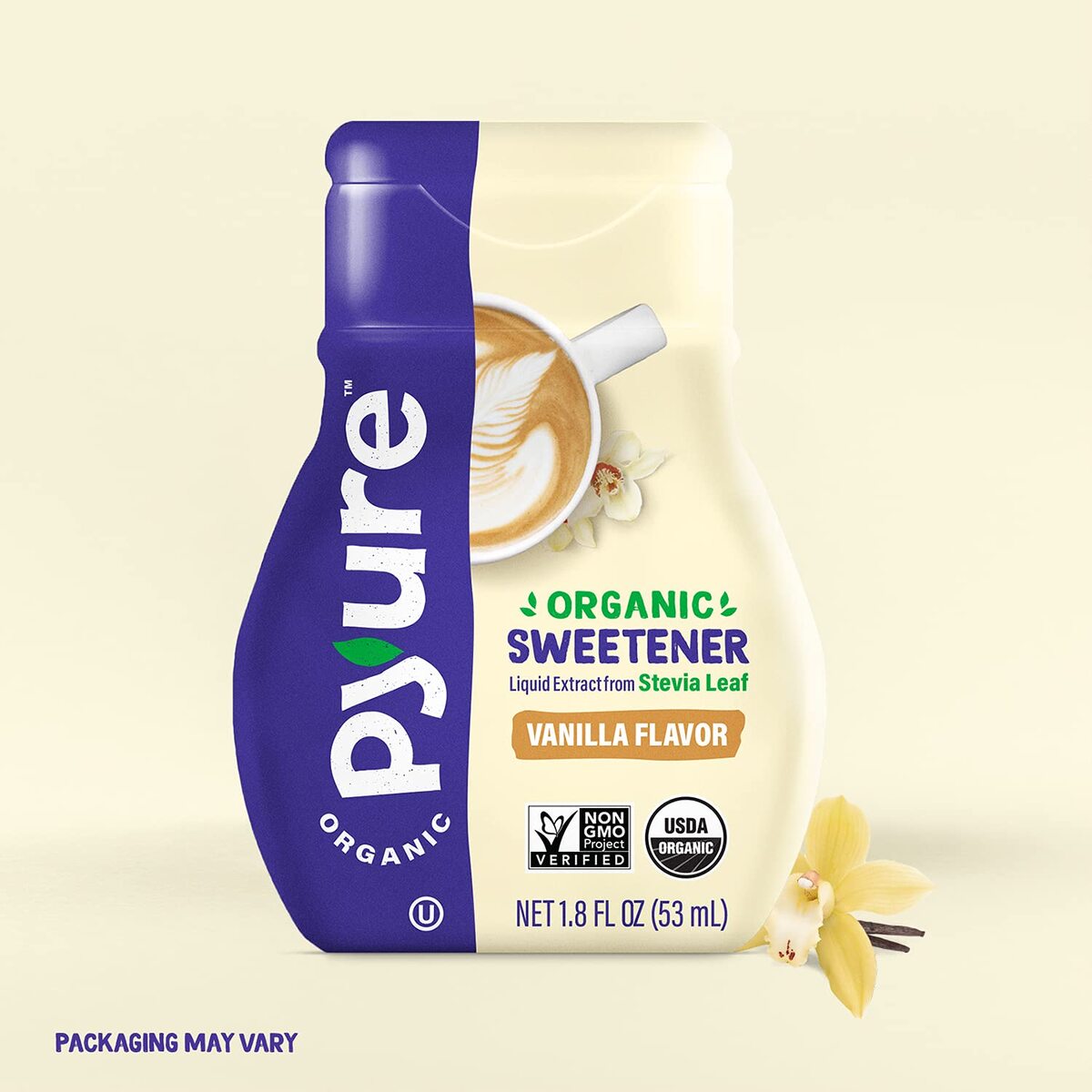 【追跡可能海外メール便】【Pyure Organic】 Pyure Organic Liquid Vanilla Stevia Drops 1.8 oz ピュアオーガニック ステビア バニラ味 天然甘味料 オーガニック グルテンフリー ヴィーガン 非遺伝子組換え体 糖質0 カロリー0