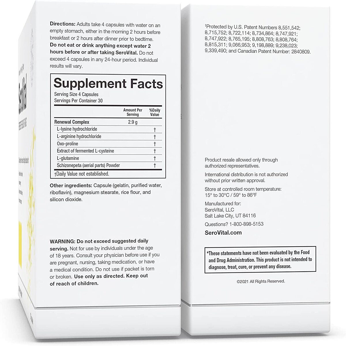 【エクスプレス便】【Serovital 】Serovital Renewal Complex, Serovital Renewal Supplements , 120粒 (Pack of 1) ドクターズコスメ サプリメント