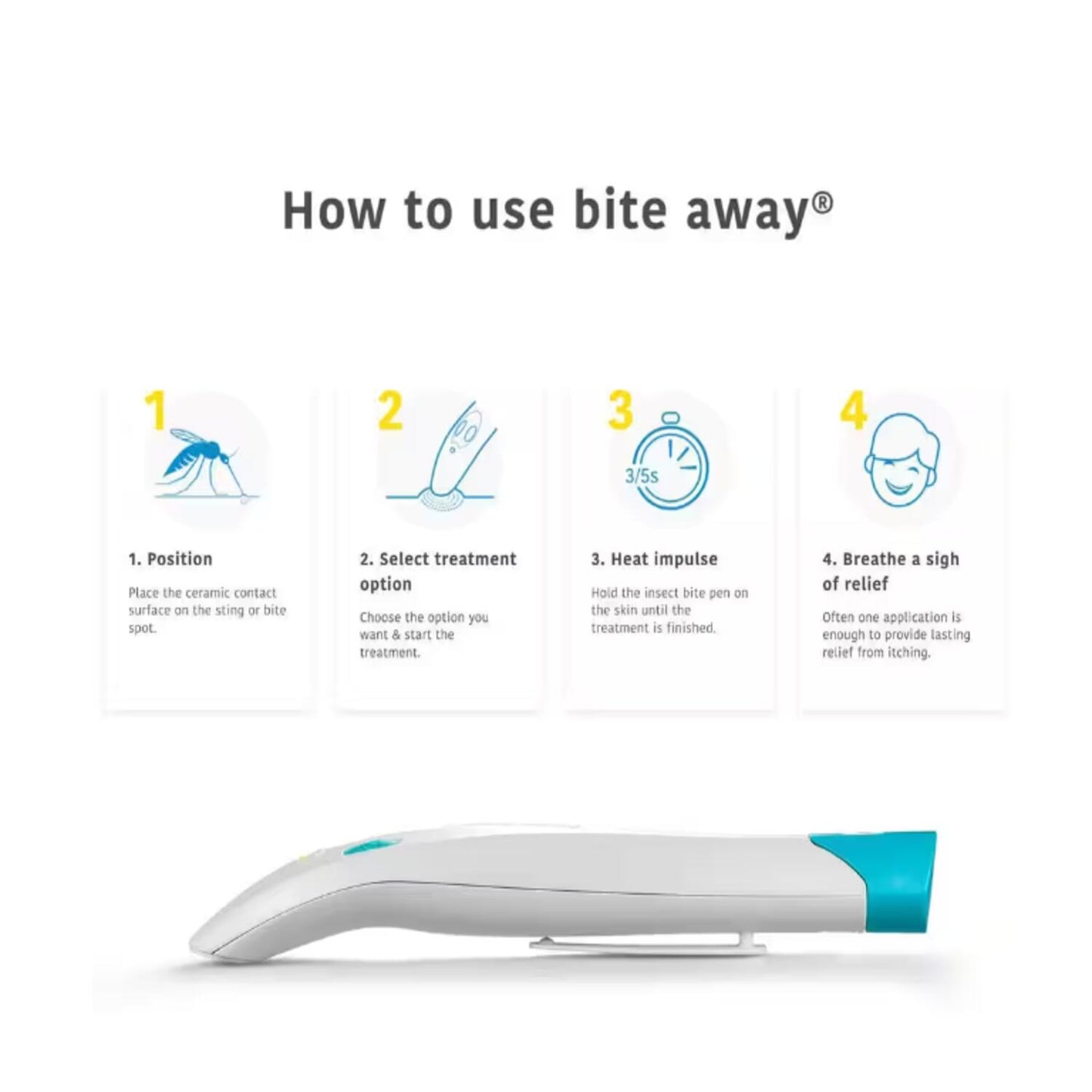 【エクスプレス便】【bite away】bite away Insect Sting & Itch Relief Stick, Relief from Mosquito and Bug Bites, バイトアウェイ 虫刺され 緩和 スティック モスキート 虫 ケミカルフリー ※電池を抜いての発送※