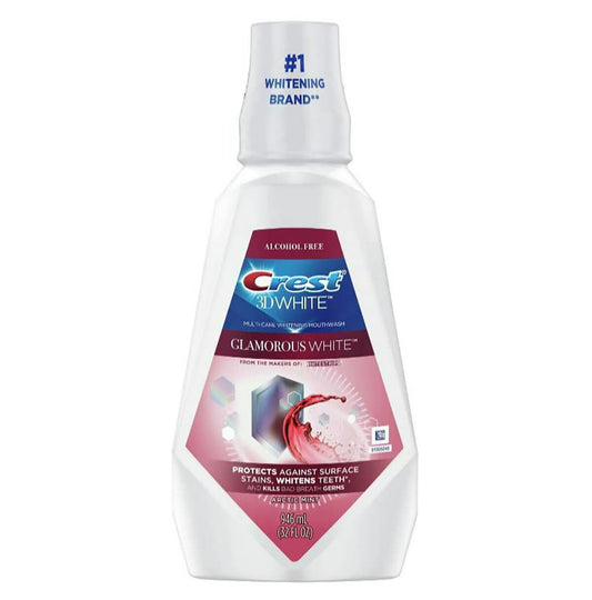 【エクスプレス便】 Crest 3D White<br />クレスト3Dホワイト  グラマラス マウスウォッシュ 32oz Crest 3D White  GLAMOROUS WHITE Mouthwash ホワイトニング 白い歯 口元ケア