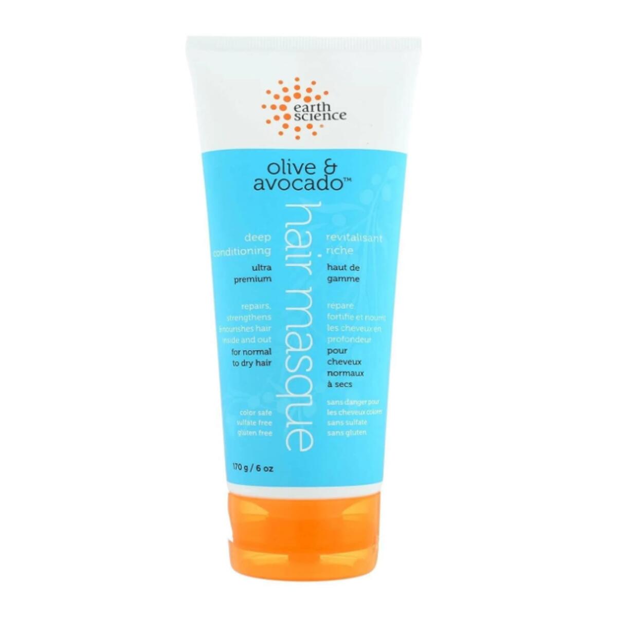 【追跡可能海外メール便】【Earth Science】 Olive & Avocado Deep Conditioning Hair Masque 6 oz (170 g) アースサイエンス オリーブ&アボカド コンディショニング ヘアーマスク 保湿 ダメージ