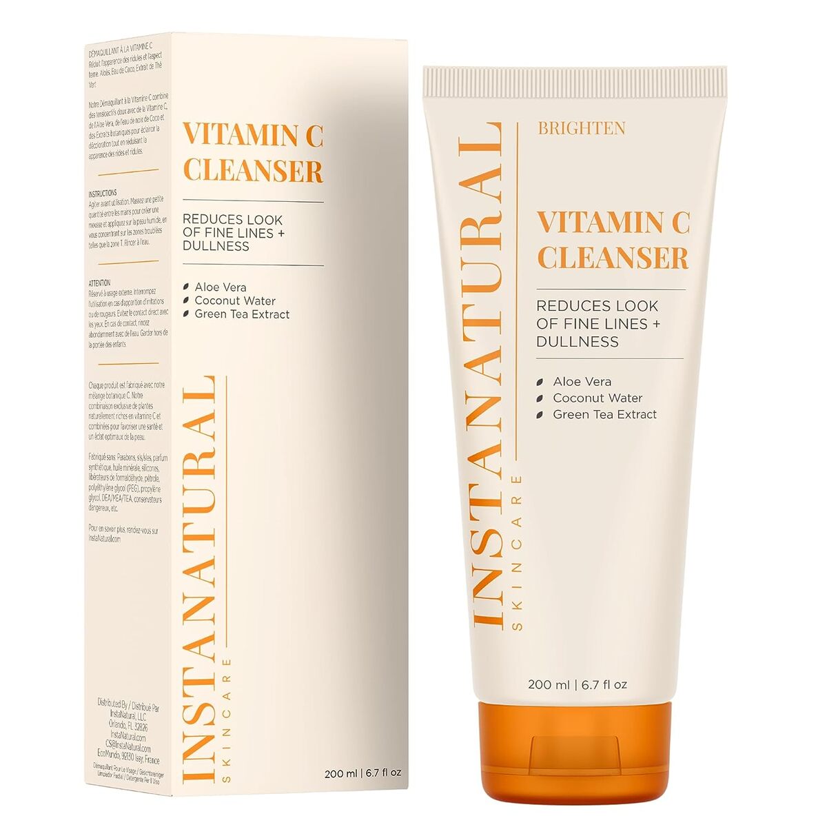 【エクスプレス便】insta natural Vitamin C Cleanser Face Wash 6.7oz インスタナチュラル ビタミンC洗顔料 フェイスウォッシュ 200ml ビタミンC ココナッツウォーター スキンケア 美容