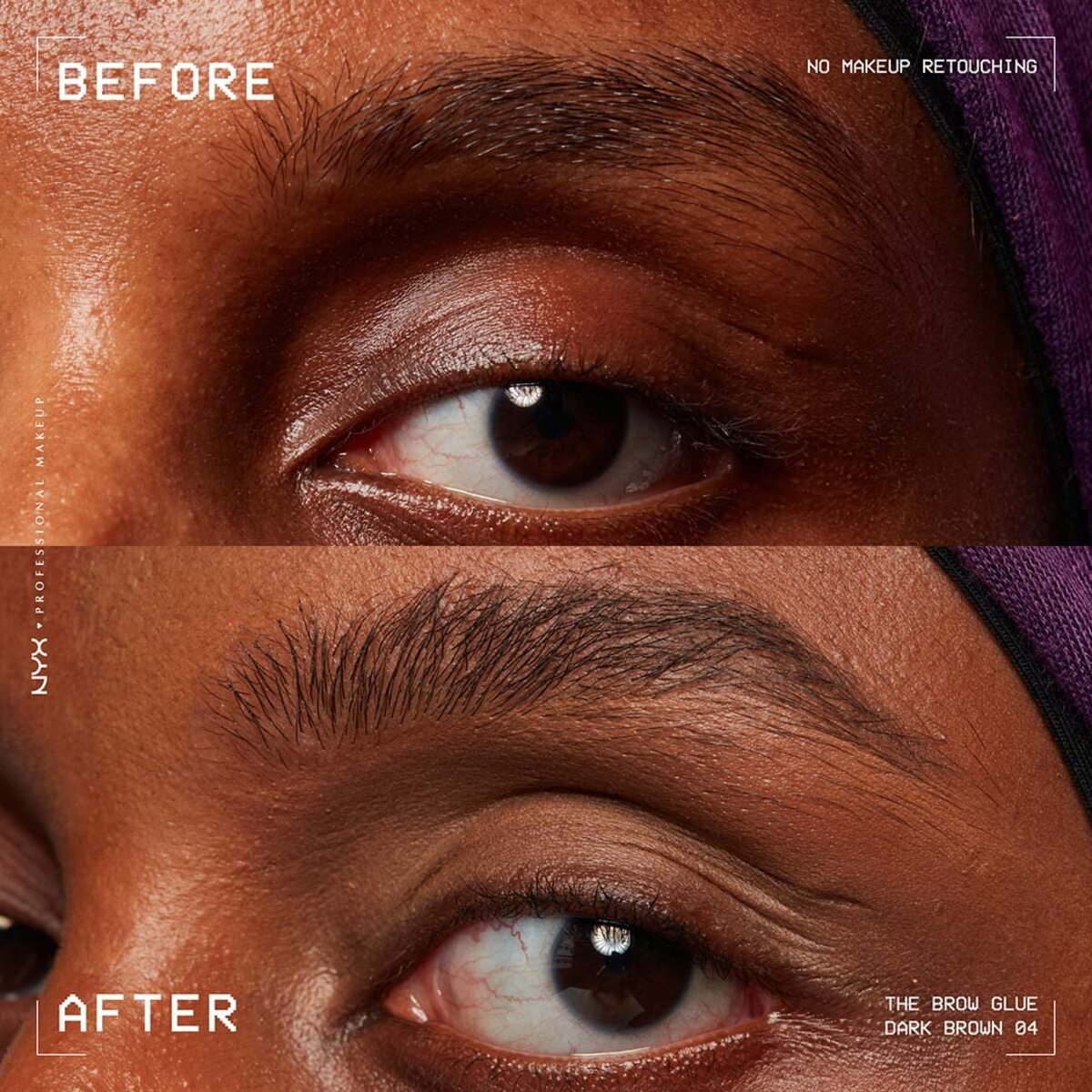 【追跡可能海外メール便】NYX【Dark Brown】  PROFESSIONAL MAKEUP The Brow Glue, Extreme Hold Tinted Eyebrow Gel ニックス アイブロウ ジェル 眉毛マスカラ 眉毛ジェル 眉毛