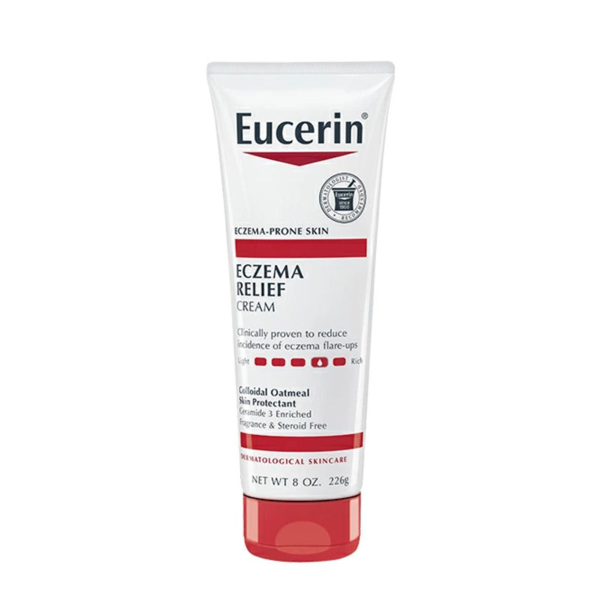 【エクスプレス便】Eucerin Eczema Relief Cream, Full Body Lotion for Eczema-Prone Skin, Moisturizing Eczema Cream, Body Moisturizer, 8 oz. Tube ユーセリン 湿疹緩和クリーム、湿疹ができやすい肌用のフルボディローション、保湿湿疹クリーム、8オンス