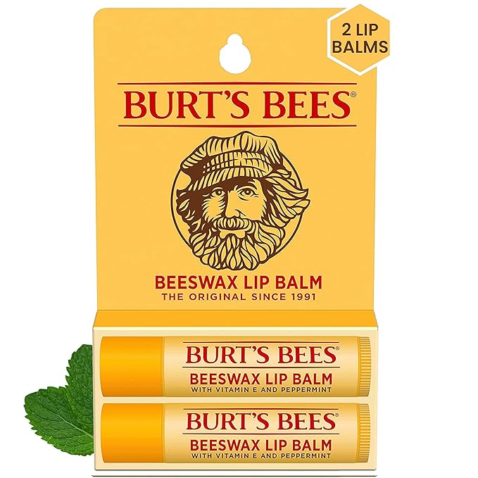【追跡可能海外メール便】Burt's Bees Lip Balm Moisturizing Lip Care100% Natural, 2pack バーツビーズリップバーム2本セット 唇の保湿に リップバーム