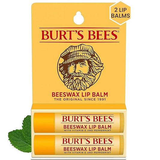 【追跡可能海外メール便】Burt's Bees Lip Balm Moisturizing Lip Care100% Natural,  2pack バーツビーズリップバーム2本セット 唇の保湿に リップバーム