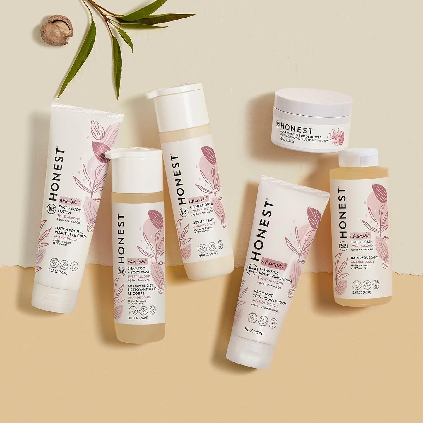 【エクスプレス便】【新パッケージ】Sweet Almond Nourish, The Honest Company 2-in-1 Cleansing Shampoo + Body Wash 10 fl oz ザ・オネスト・カンパニー 2-in-1 クレンジング シャンプー ボディウォッシュ 赤ちゃん 天然由来 アーモンド