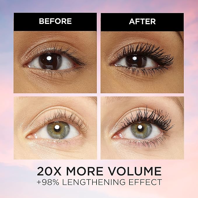 【追跡可能海外メール便】L’Oreal Paris Makeup Lash Paradise Mascara Voluptuous Volume Mystic Black, 0.28 Fl Oz ロレアル パリ メイクアップ ラッシュ パラダイス マスカラ ミスティック ブラック、0.28 オンス