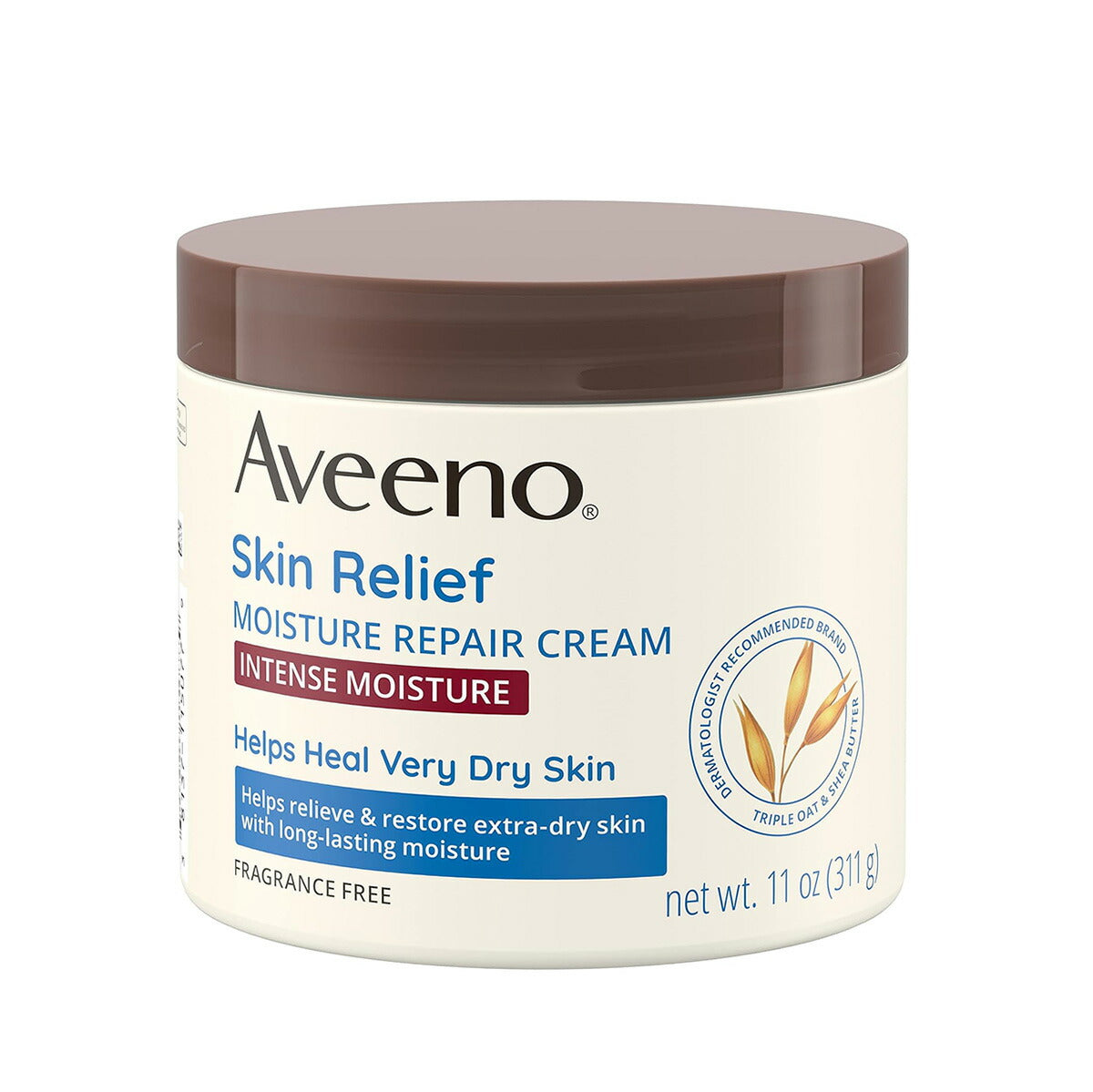 【エクスプレス便】Aveeno Skin Relief Intense Moisture Repair Body Cream 11oz アビーノ スキンリリーフ インテンス モイスチャーリペアボディクリーム 311g 乾燥肌 無香料 ボディケア 保湿
