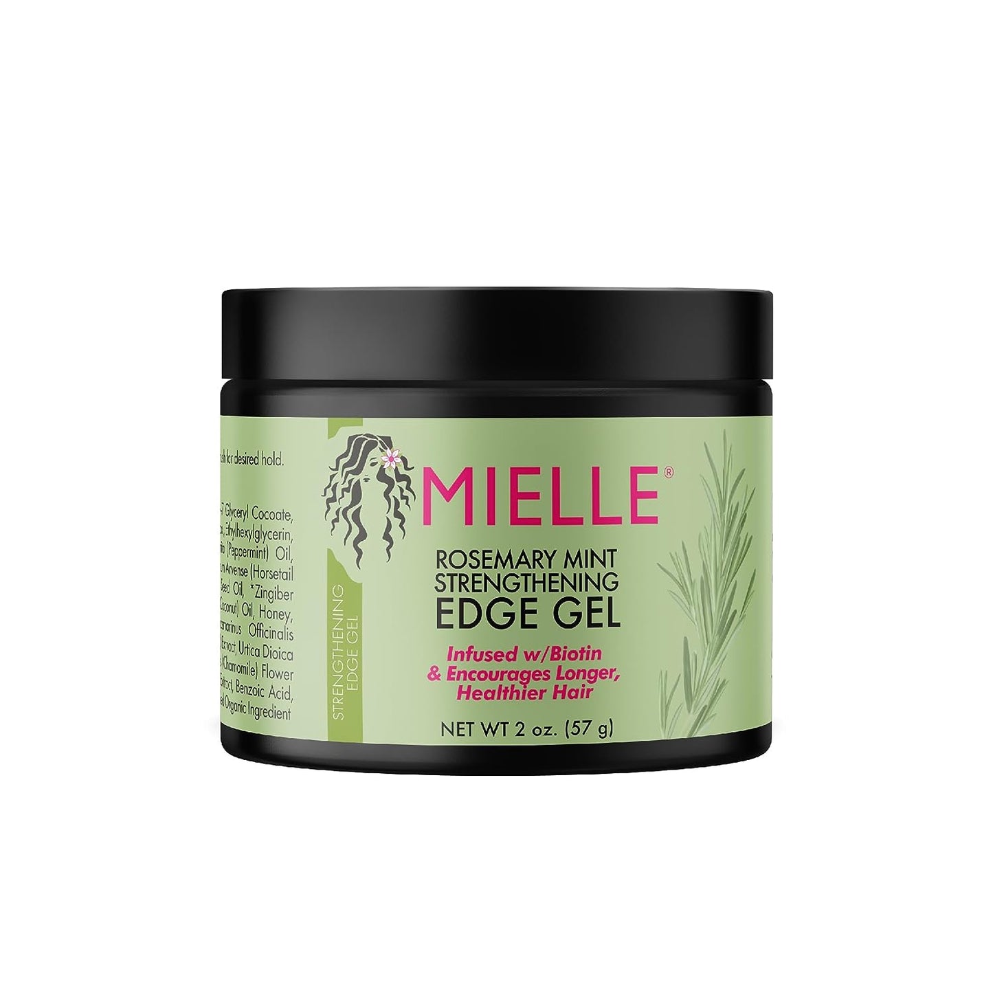 【追跡可能海外メール便】Mielle Organics Rosemary Mint Strengthening Edge Gel Biotin & Essential Oil 2oz<br> ミエーレ ローズマリーミント エッジジェル ビオチン & エッセンシャルオイル 57g
