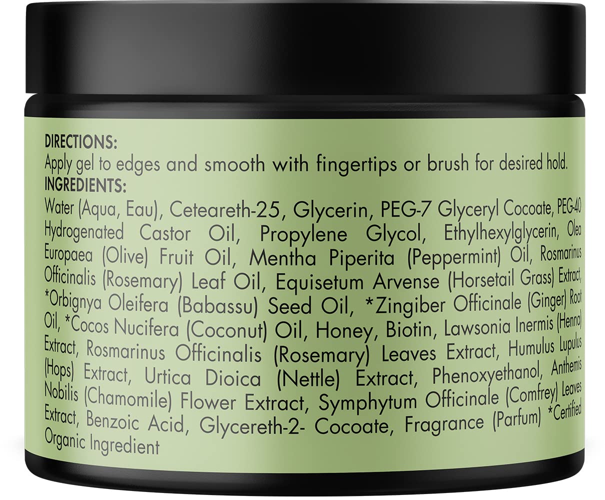 【追跡可能海外メール便】Mielle Organics Rosemary Mint Strengthening Edge Gel Biotin & Essential Oil 2oz<br> ミエーレ ローズマリーミント エッジジェル ビオチン & エッセンシャルオイル 57g