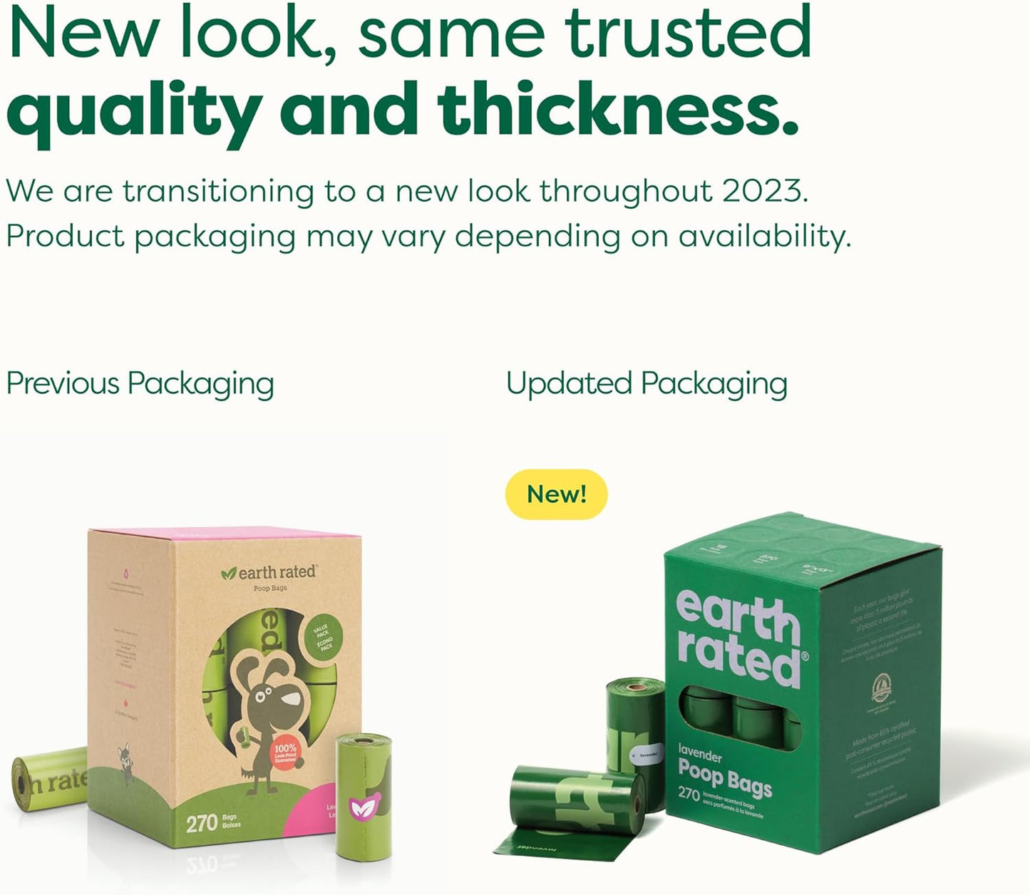 【エクスプレス便】Earth Rated Dog Poop Bags Lavender Scented 270 Count ラベンダーの香り 小型犬から大型犬用 防漏性と特厚に特化 ペット用フン袋 270枚