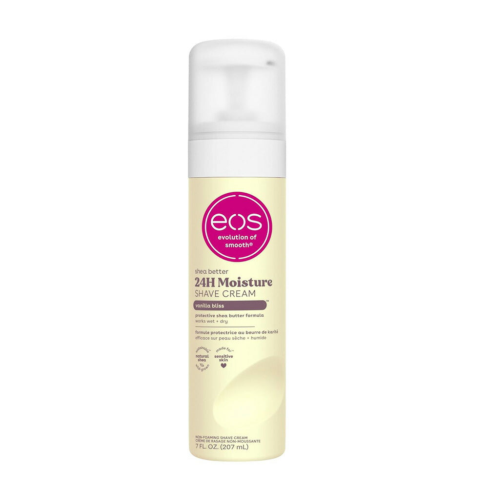 【エクスプレス便】eos Shea Better Shaving Cream Vanilla Bliss 7oz イオス シアバターシェービングクリーム バニラブリス 207ml 腕 足 ビキニライン 脇