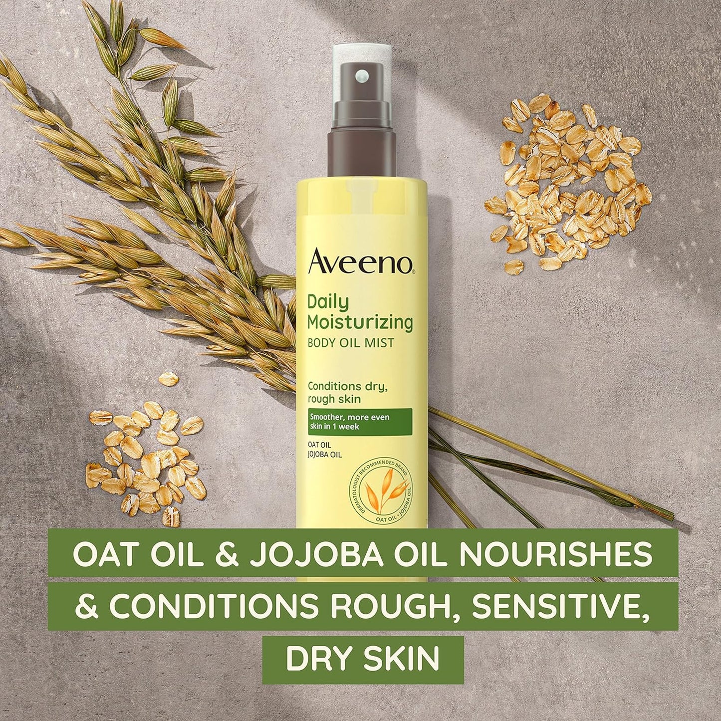 【追跡可能海外メール便】Aveeno Daily Moisturizing Dry Body Oil Mist with Oat and Jojoba Oil for Dry 6.7oz アビーノデイリーモイスチャライジングドライボディオイルミスト 200ml