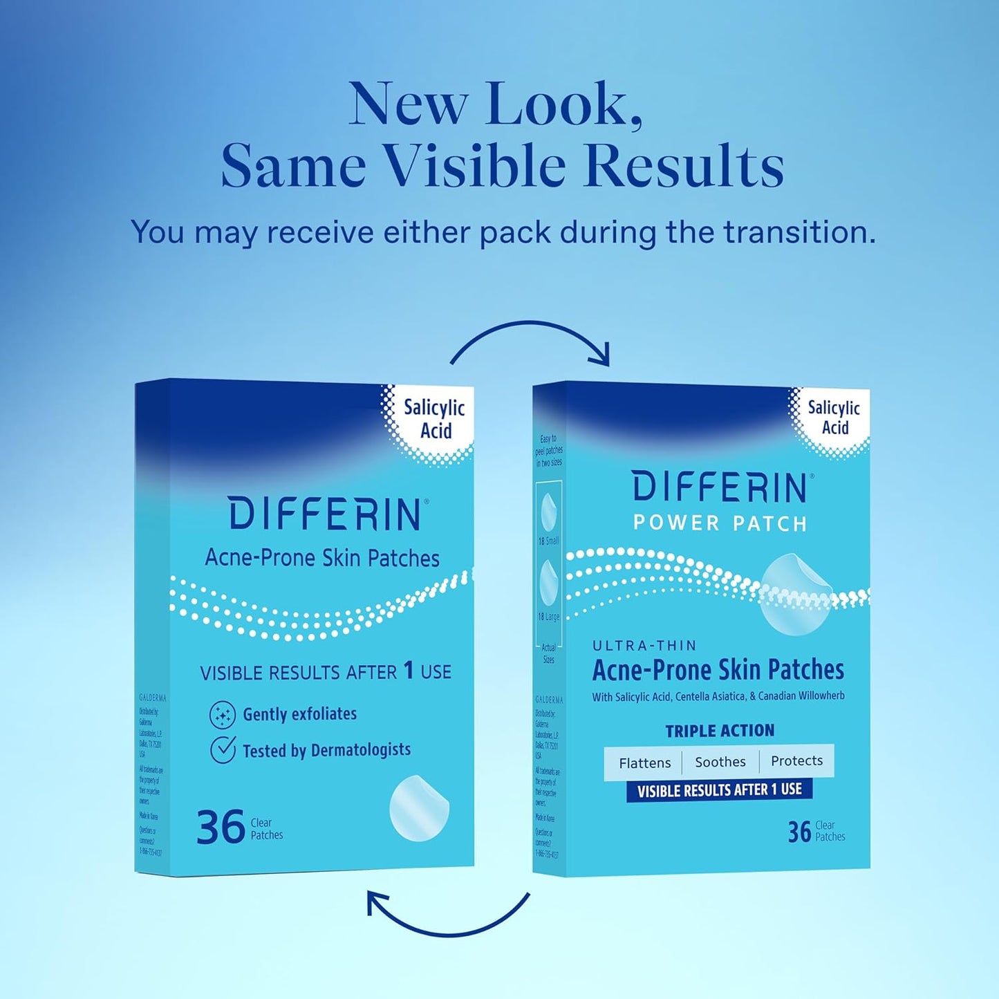 【追跡可能海外メール便】Differin Acne-Prone Skin Patches ディフェリン ニキビパッチ 36枚入り サリチル酸 センテラ
