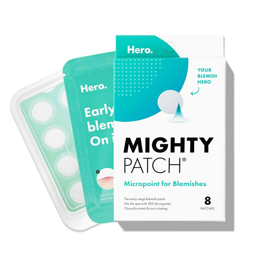 【追跡可能海外メール便】Mighty Patch Micropoint for Blemishes 8 Patches マイティーパッチ マイクロポイント ニキビパッチ 初期段階のニキビや隠れニキビ用のハイドロコロイドニキビスポット 8パッチ ニキビ 肌荒れ