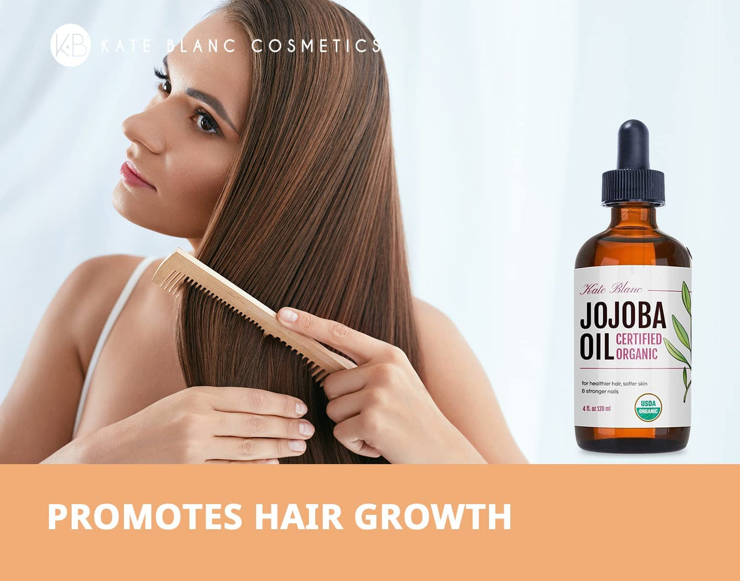 【エクスプレス便】Kate Blanc Cosmetics Jojoba Oil for Skin Face & Hair Growth 4oz ケイト・ブラン コスメティックス ホホバオイル 120ml