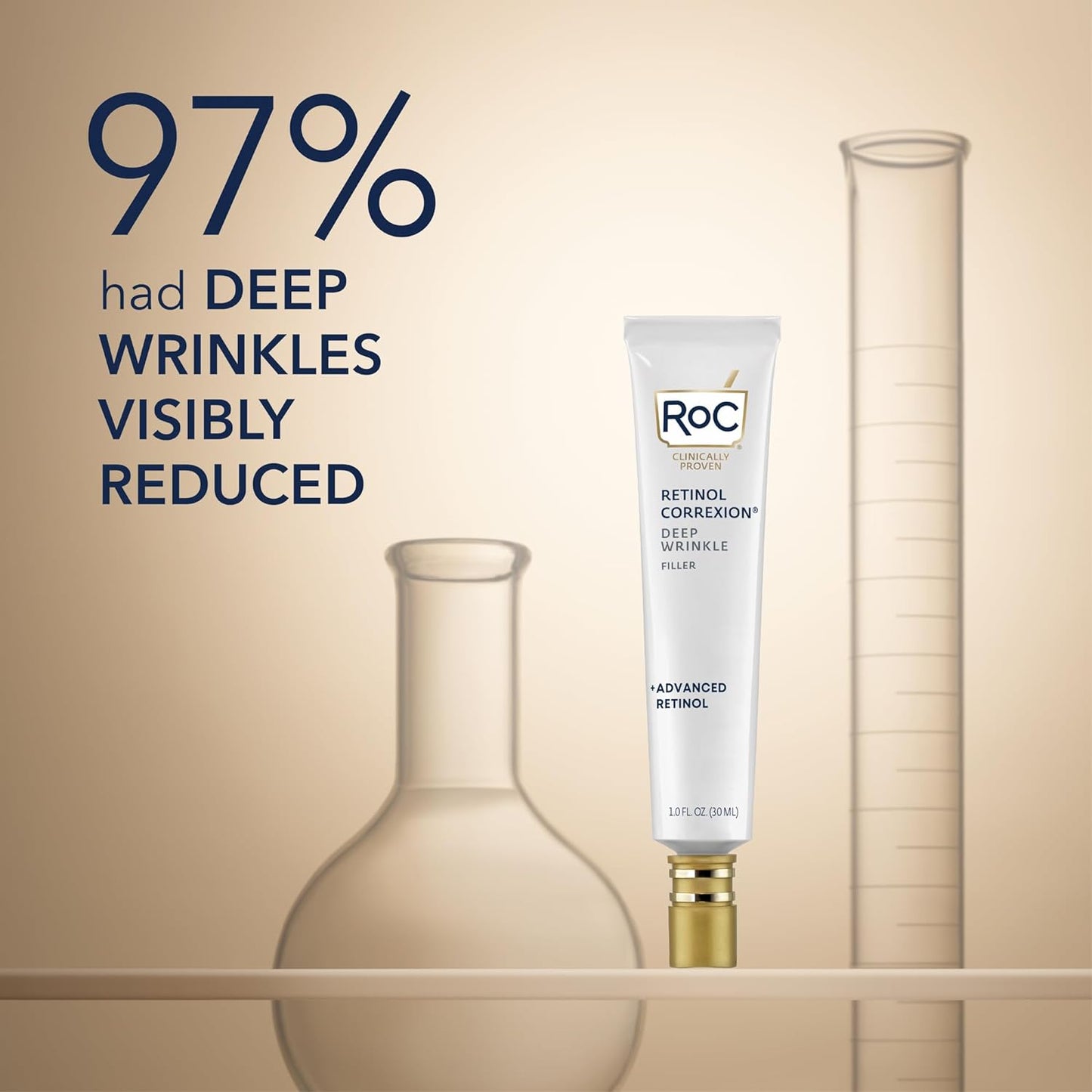 【エクスプレス便】RoC Retinol Correxion Deep Facial Filler with Hyaluronic Acid Retinol 1 oz RoC レチノール コレクション ディープ フェイシャル フィラー ヒアルロン酸配合 30ml