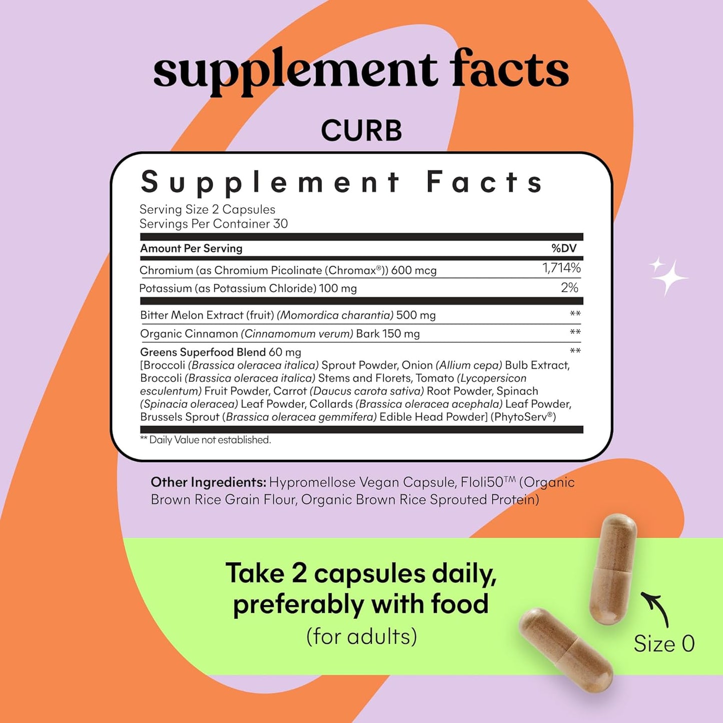 【エクスプレス便】Lemme CURB Glucose & Cravings Support 60 Capsules
