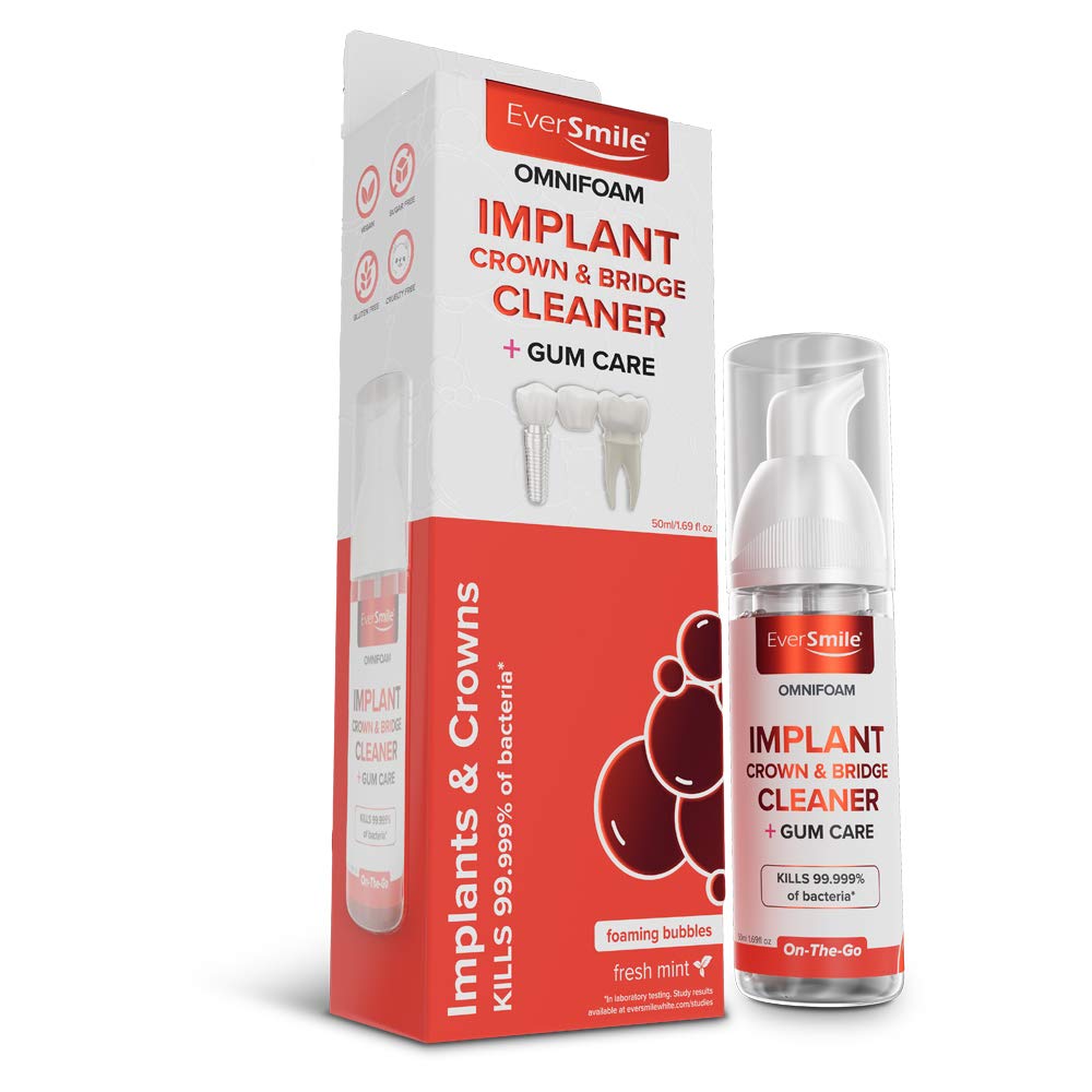 【追跡可能海外メール便】EverSmile OmniFoam Dental Cleaner for Implants, Crowns, and Bridges 1.69oz エバースマイル オムニフォーム インプラント、クラウン、ブリッジ用デンタルクリーナー 50ml