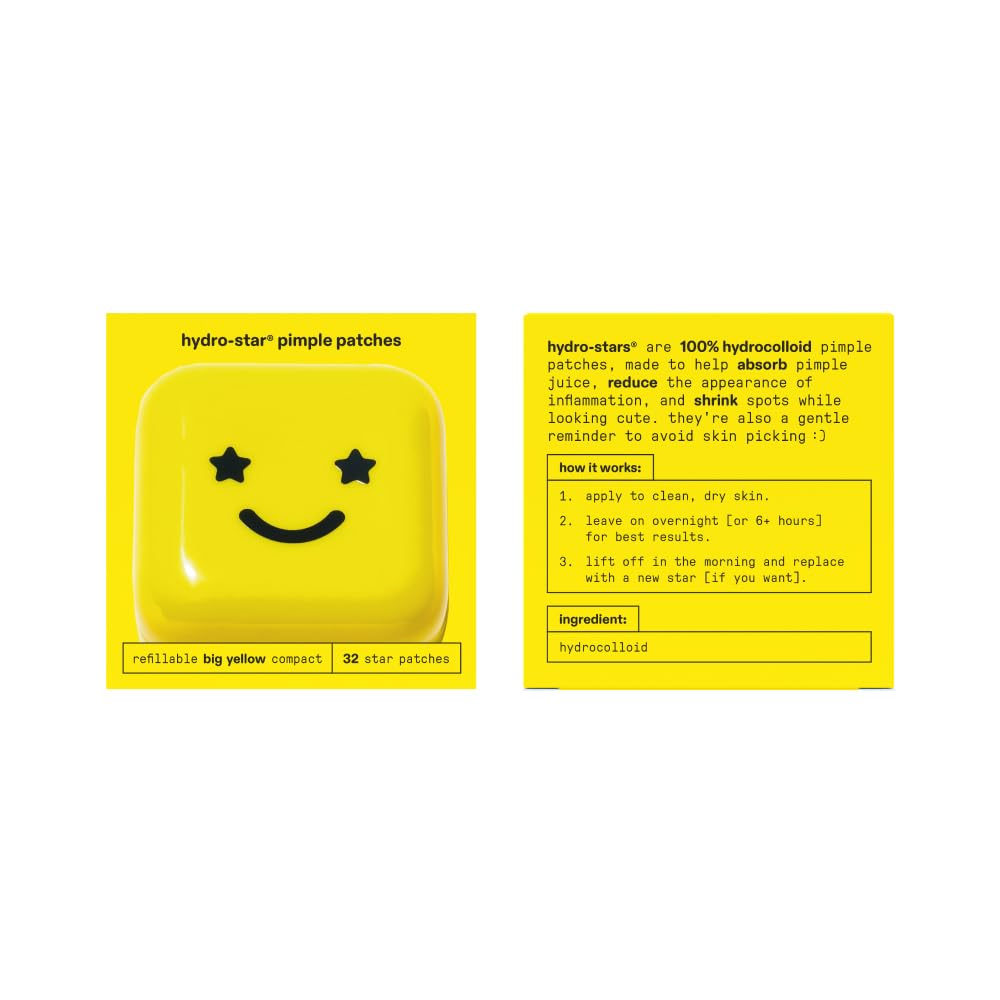【追跡可能海外メール便】Starface Hydro-Stars Hydrocolloid Pimple Patches Absorb Fluid and Reduce Redness Cute Star Shape (32 Count)2ozスター・フェイス ハイドロスターズ ハイドロコロイド ニキビパッチ 可愛い星形 (32枚入り)