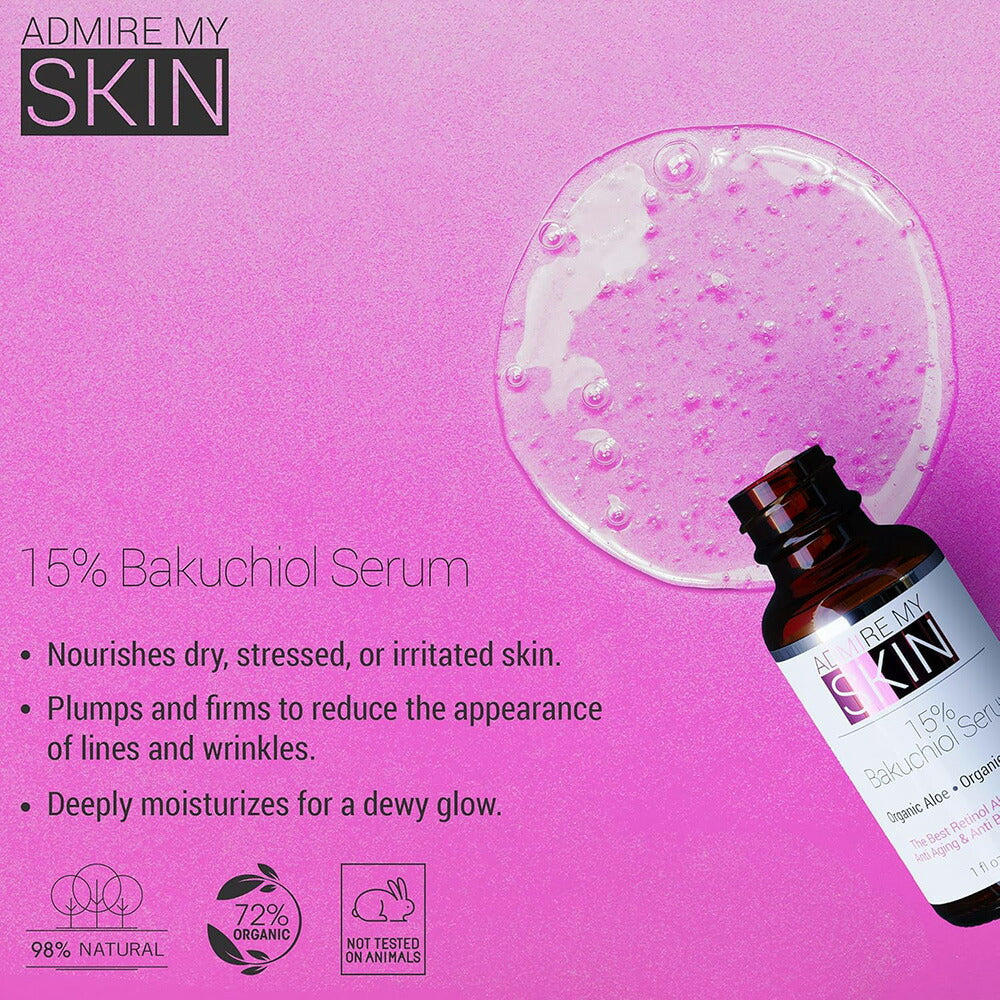 【エクスプレス便】Admire My Skin Bakuchiol Serum 1oz アドマイアマイスキン バクチオール美容液 30ml 乾燥 年齢が気になる肌