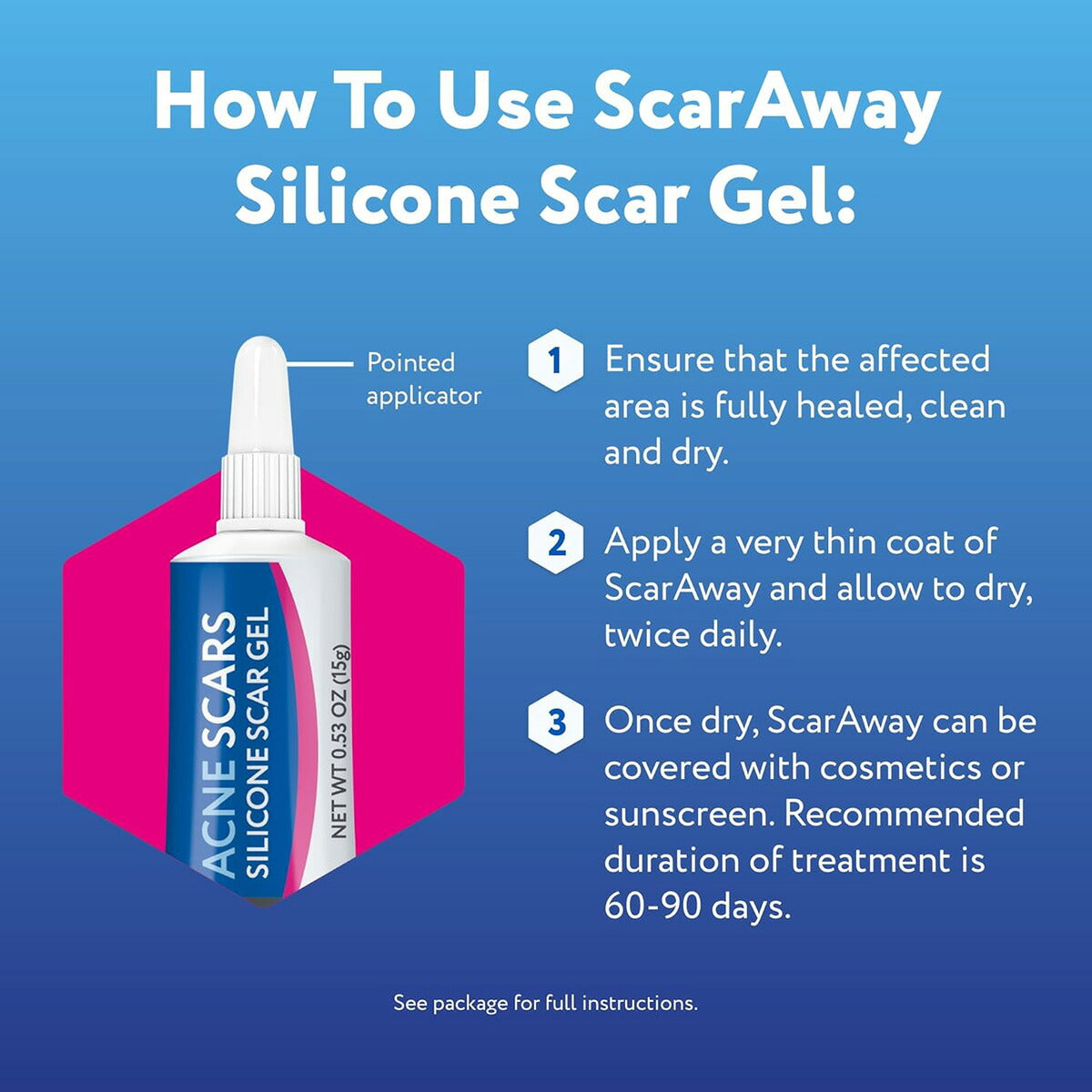 【追跡可能海外メール便】ScarAway Acne Scar Treatment Clear Silicone Scar Gel 0.53oz スカーアウェイ ニキビ跡 トリートメント 15g
