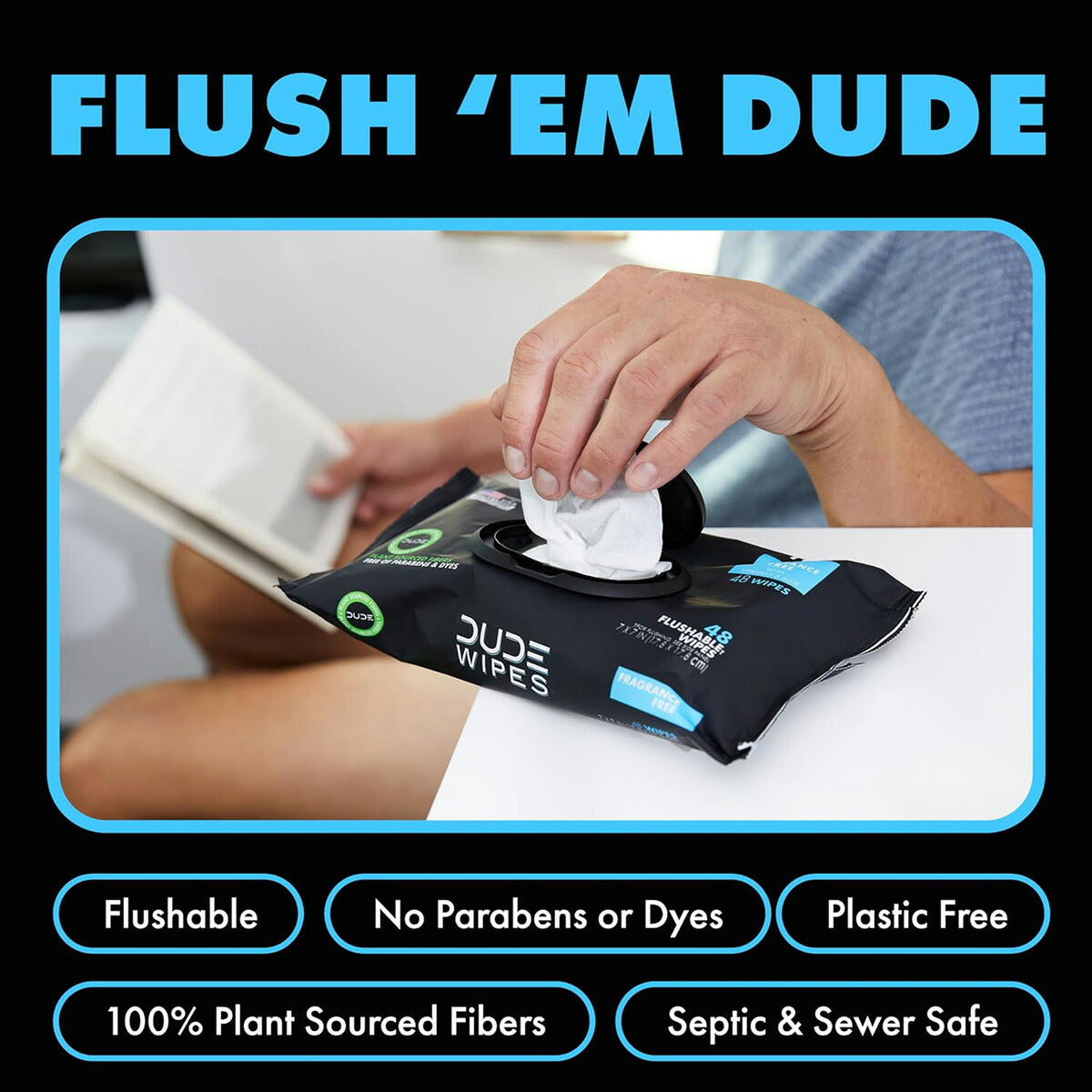【エクスプレス便】DUDE Wipes Flushable Wipes 48Wipes 3 Pack Unscented Extra-Large DUDE ワイプ 無香料 48枚 3個セット エクストララージ ウェットティッシュ