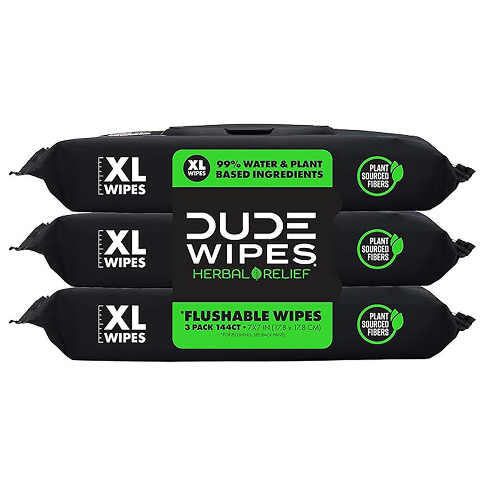 【エクスプレス便】DUDE Wipes Flushable Wipes 48Wipes 3 Pack Herbal Relief Extra-Large DUDE ワイプ ハーバルリリーフ 48枚 3個セット エクストララージ ウェットティッシュ